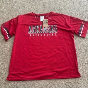 Arkansas Razorbacks Red jersey Shirt, size Large, NEW with TAGS